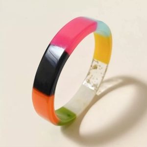 Camila Colorful Acrylic Bangle - Multi Bright